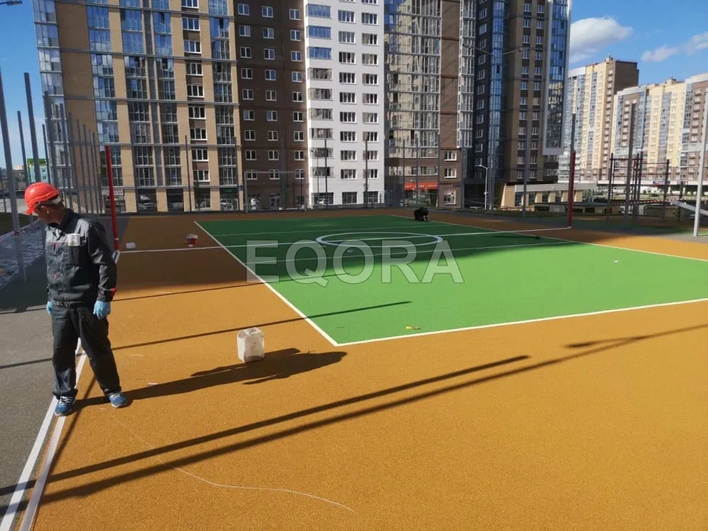 Из чего состоит бесшовное резиновое покрытие в Радужном?